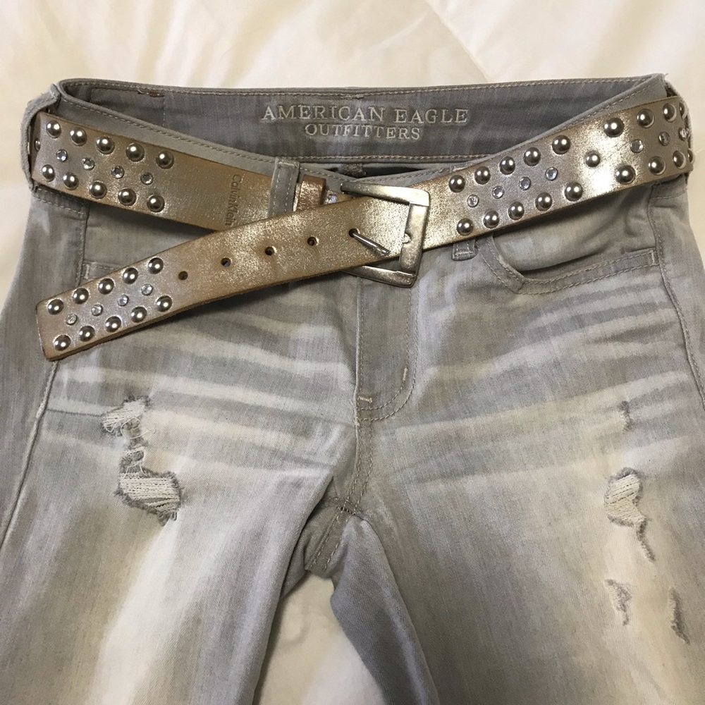 Calvin Klein Leather Studded Belt